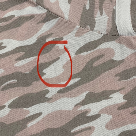 Maurice’s 24/7 Pink Camo Cold Shoulder Top Size Small - Picture 7 of 7